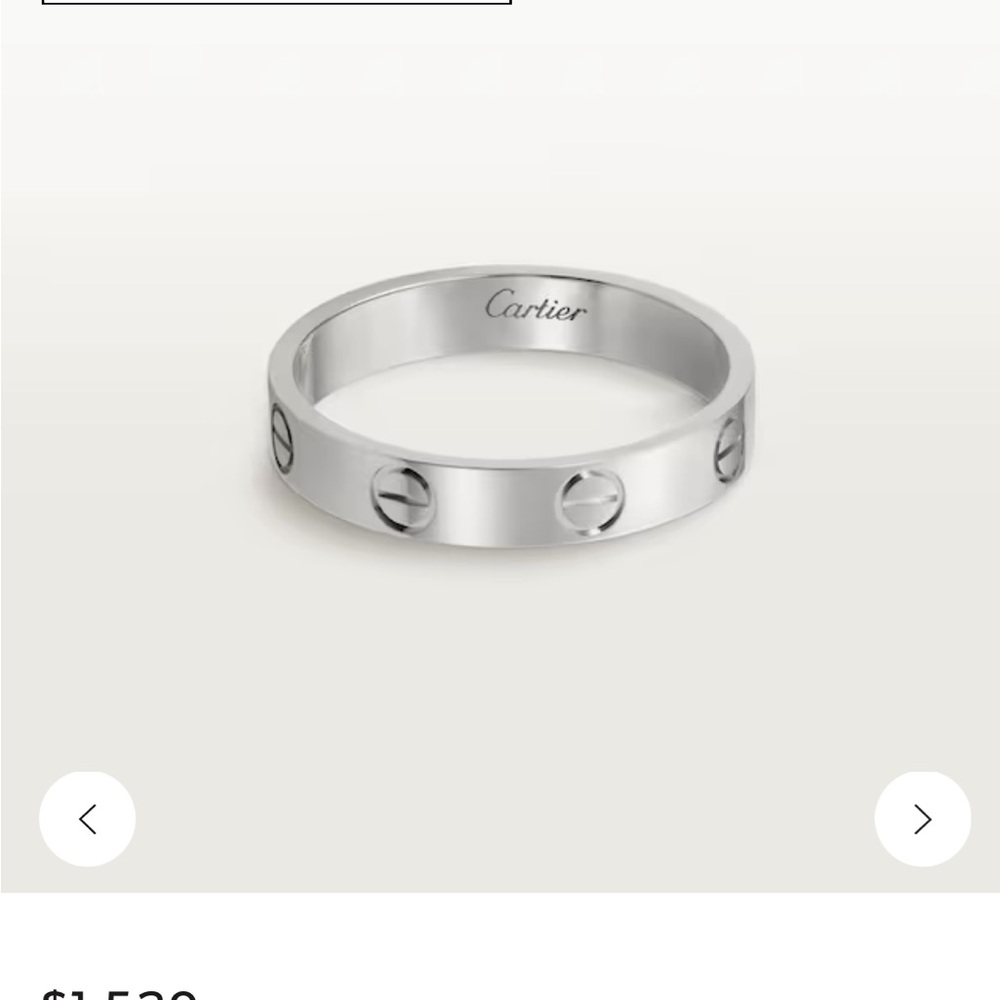 Cartier Love Ring, Small Model